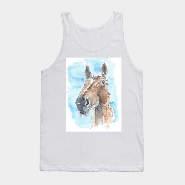 Bay horse portrait Tank Top by DebTheZeb